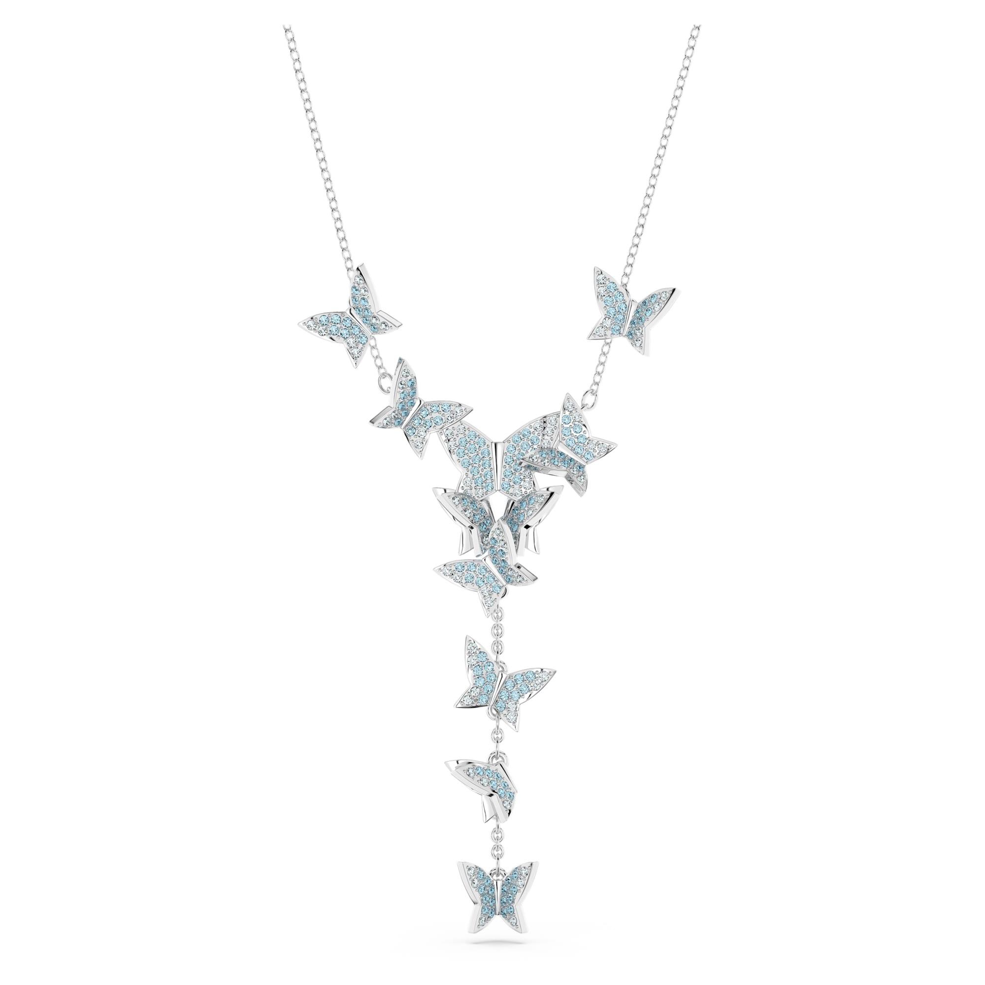 Y Lilia necklace with butterfly design - SWAROVSKI