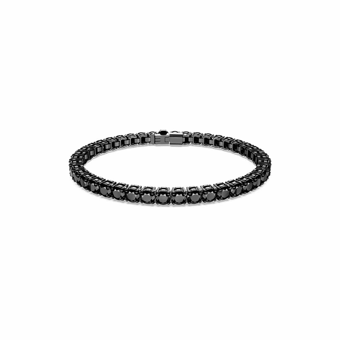 Pulsera tennis con cristales negros - SWAROVSKI