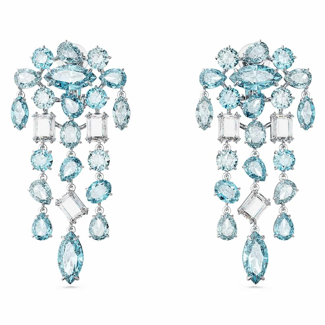 Orecchini chandelier con cristalli blu - SWAROVSKI