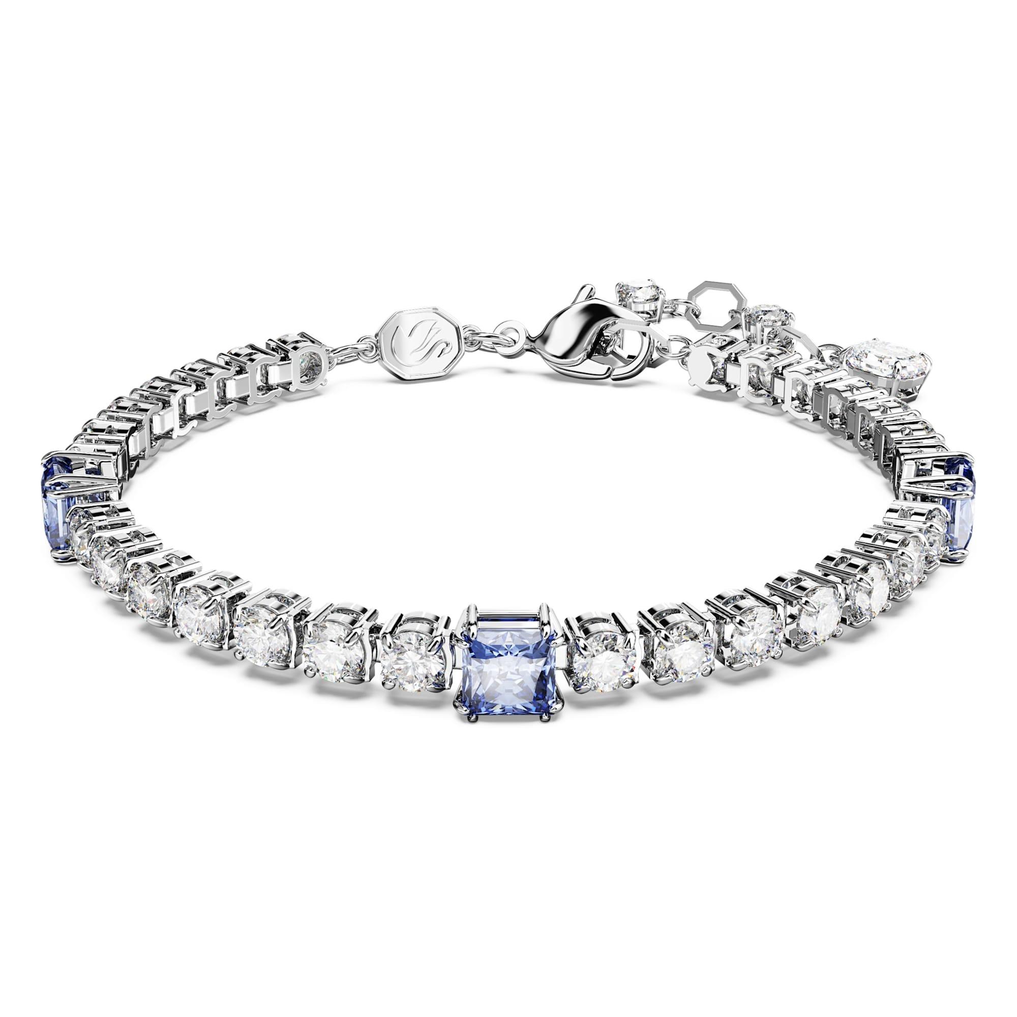 Tennis bracelet with blue crystals - SWAROVSKI