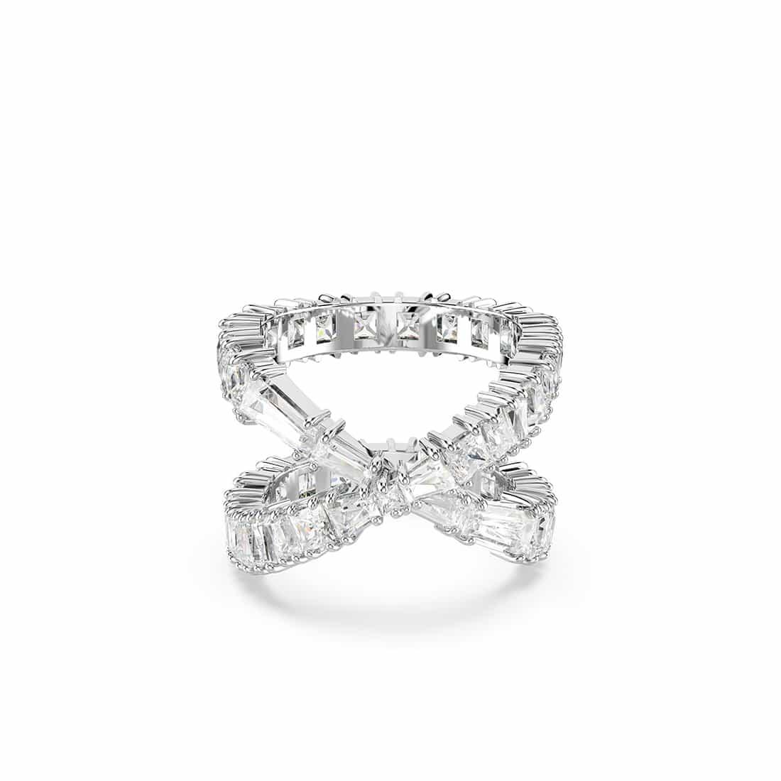 Hyperbola ring with white crystals - SWAROVSKI