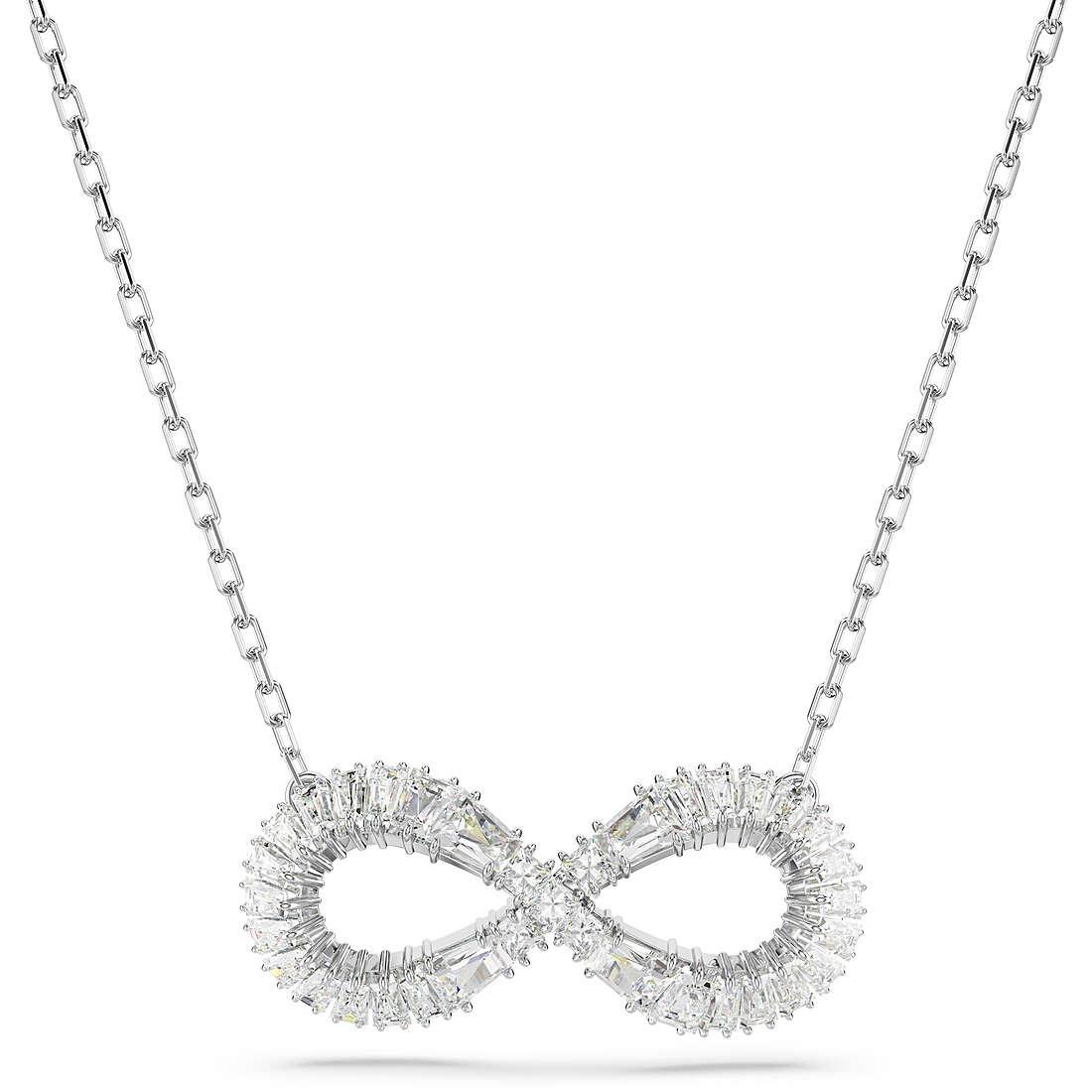 Hyperbola necklace with white crystals - SWAROVSKI