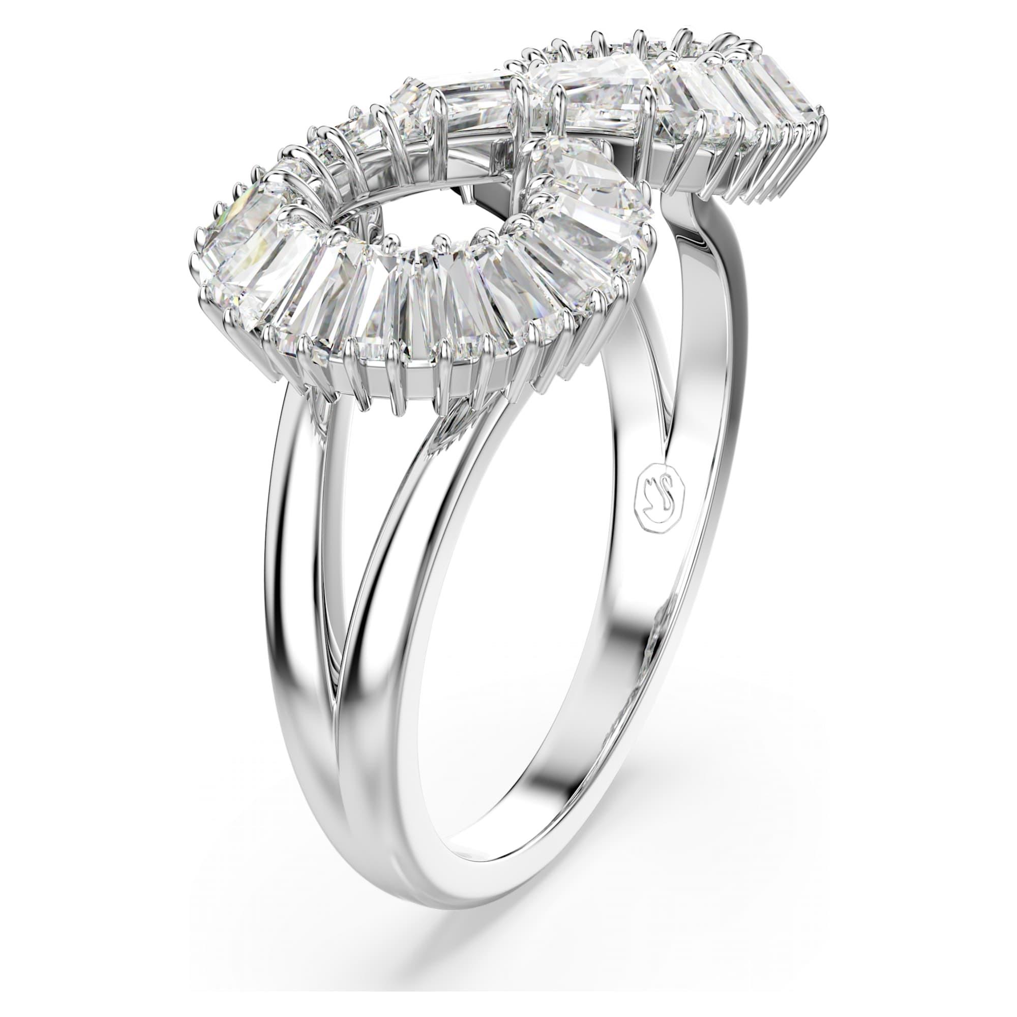 Hyperbola ring with white crystals - SWAROVSKI