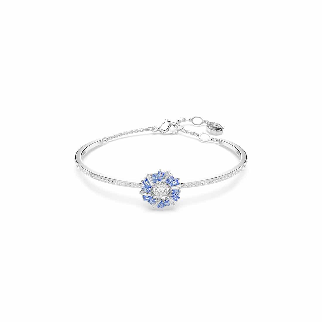 Bracciale rigido Idyllia con cristalli blu - SWAROVSKI