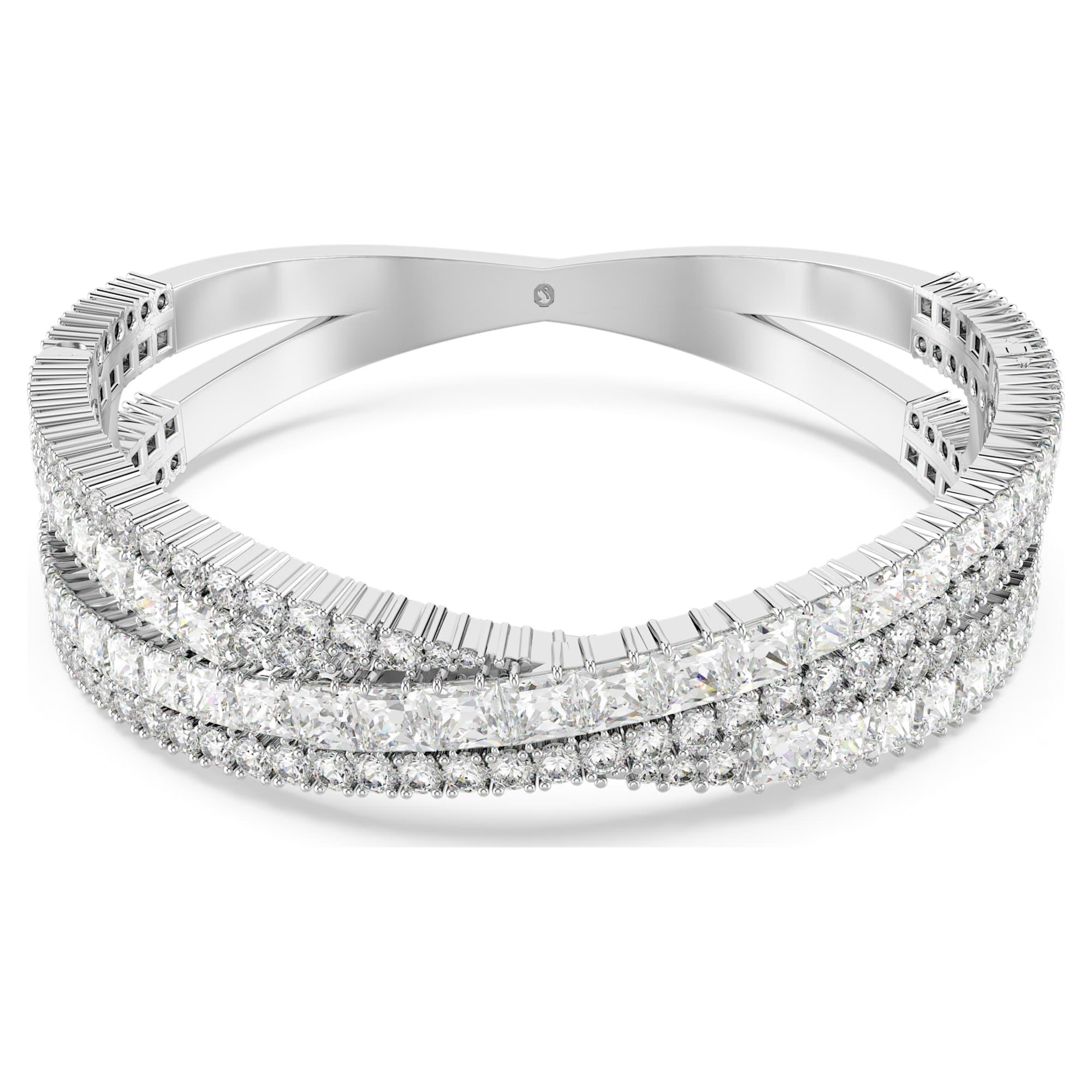 Hyperbola bracelet with white crystals - SWAROVSKI