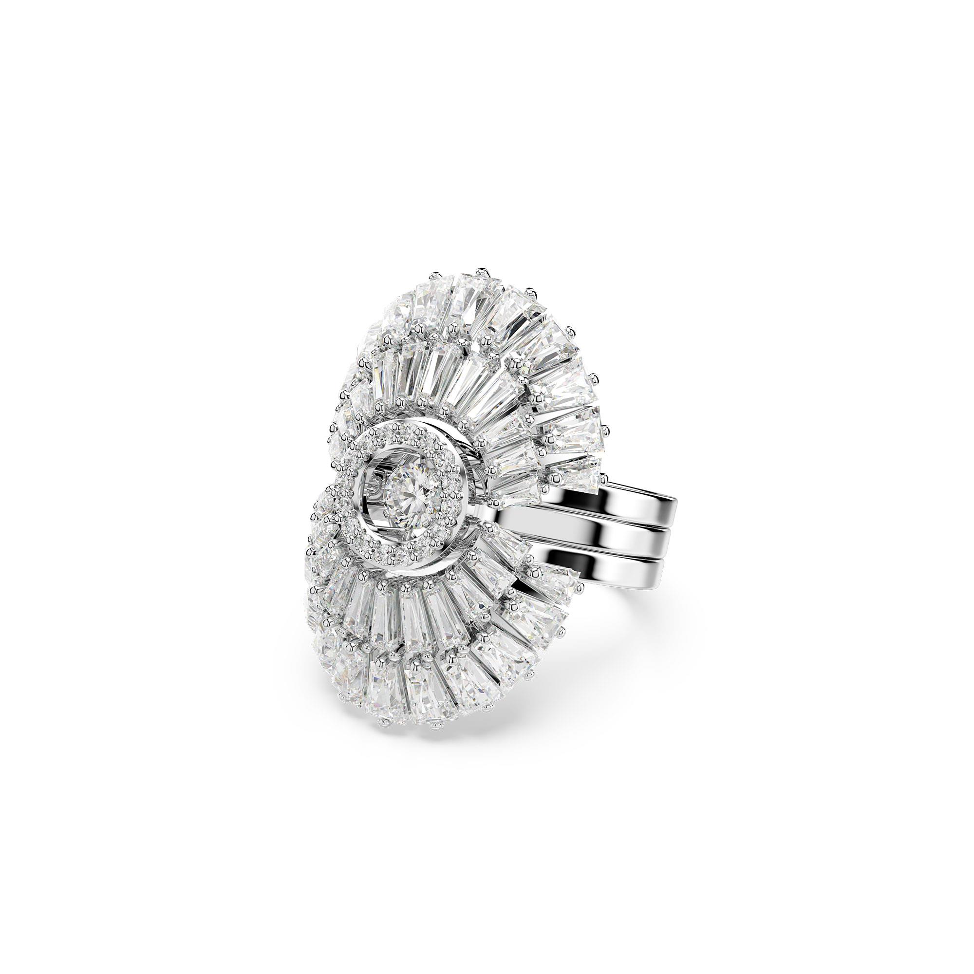 Idyllia ring with white crystals - SWAROVSKI