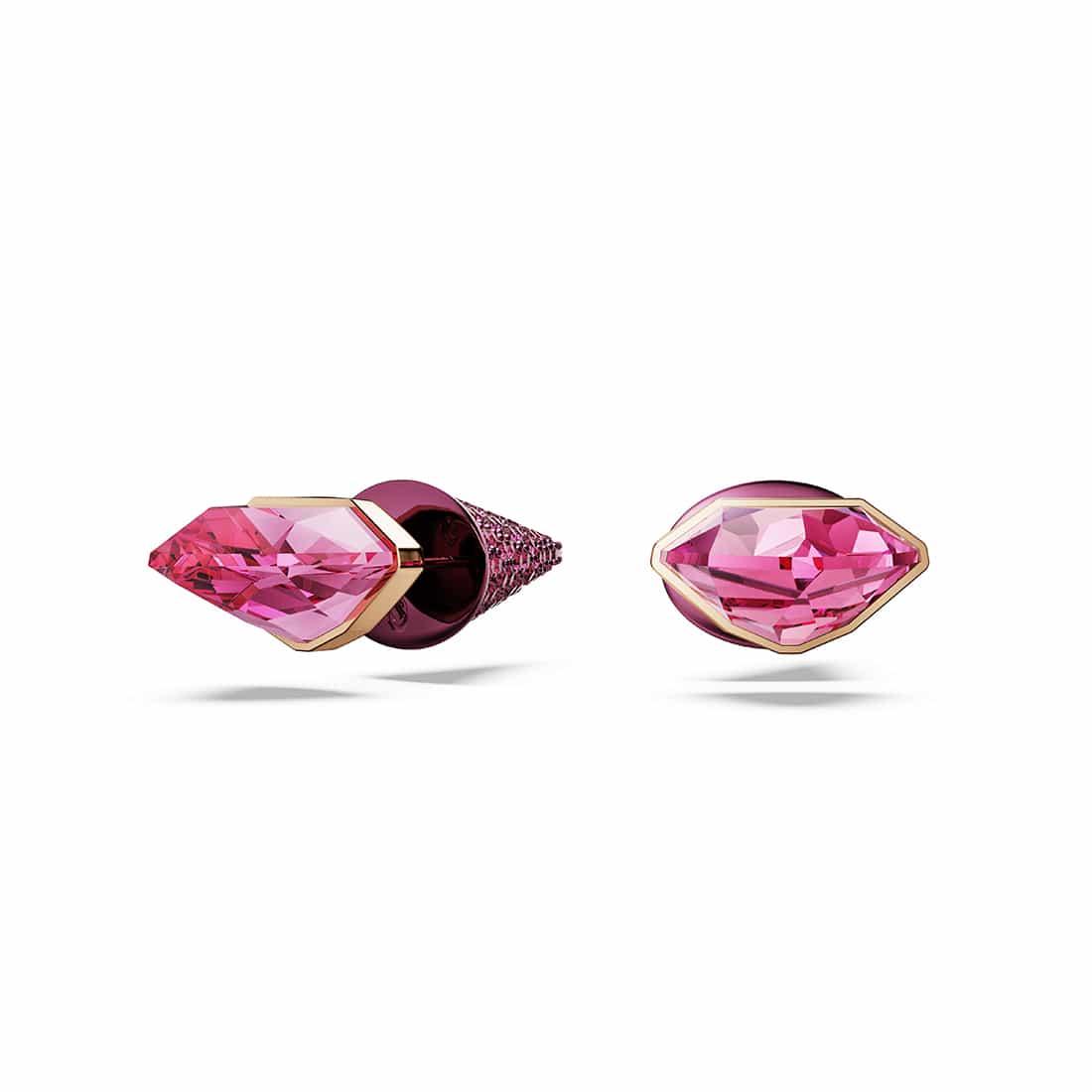 Pendientes de botón Lucent con cristales rosas - SWAROVSKI