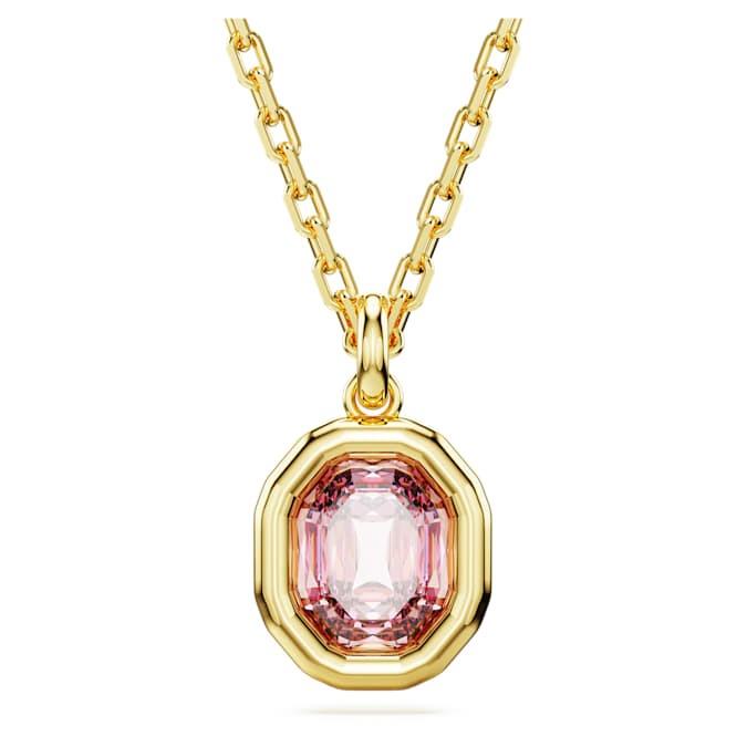 Imber necklace with pink crystals - SWAROVSKI