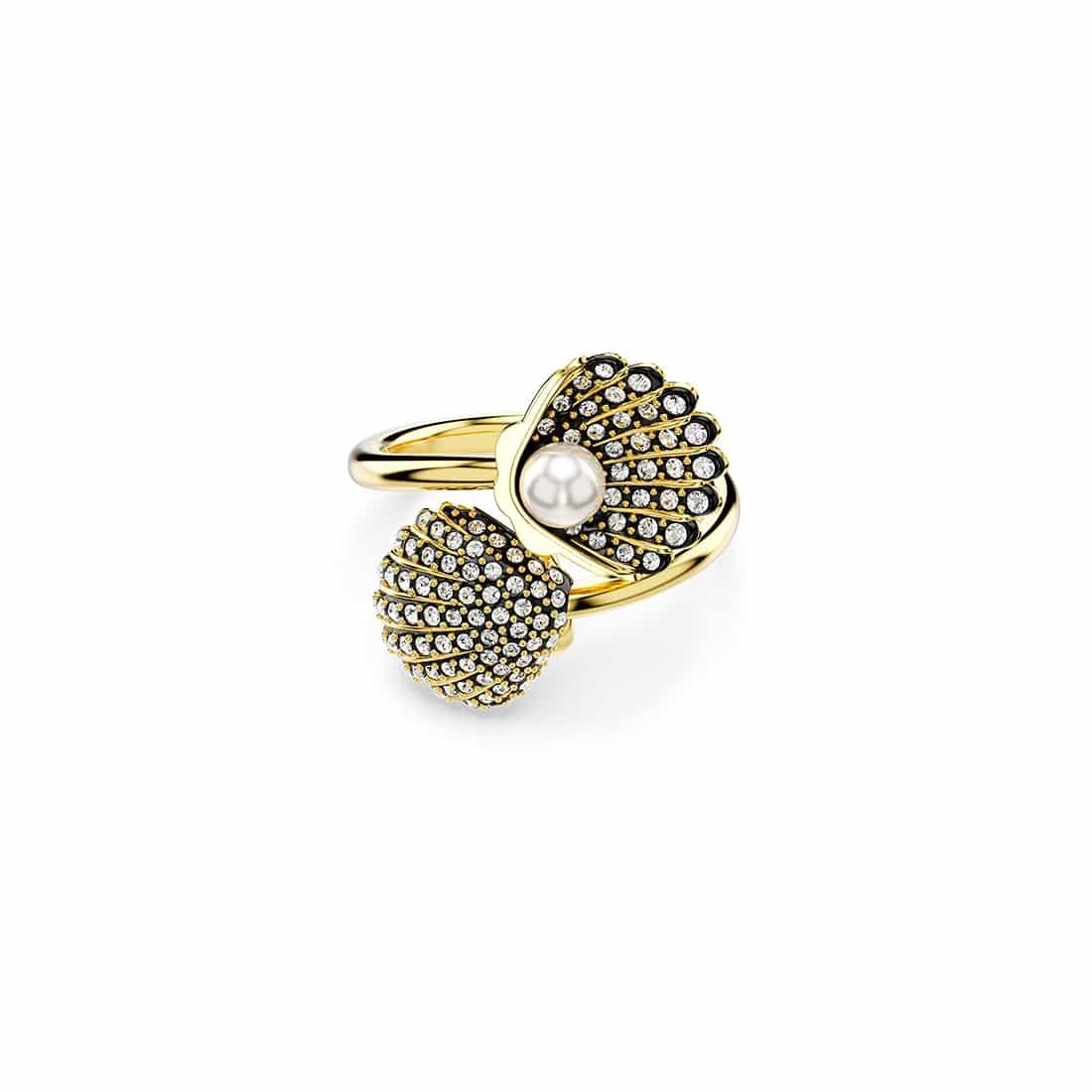 Idyllia ring with white crystals - SWAROVSKI