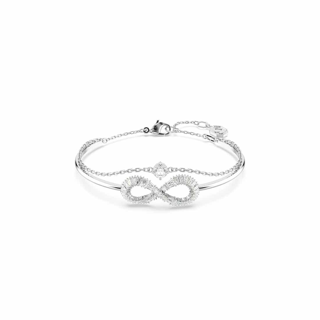 Bracciale rigido Hyperbola con cristalli bianchi - SWAROVSKI