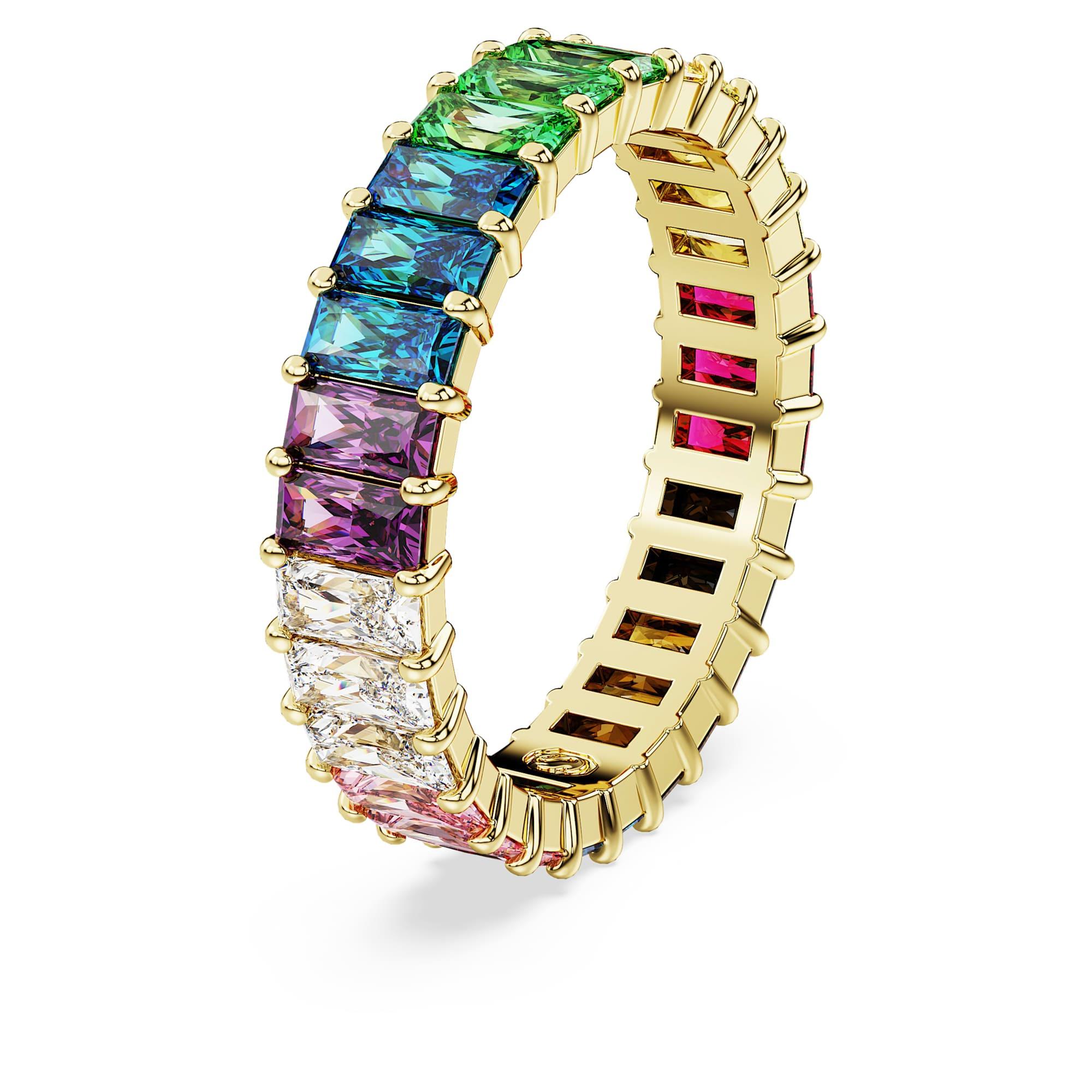 Capsule ring with multicolored crystals - SWAROVSKI