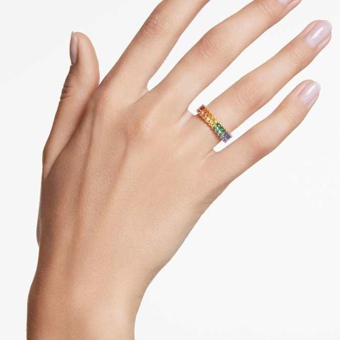 Capsule ring with multicolored crystals - SWAROVSKI