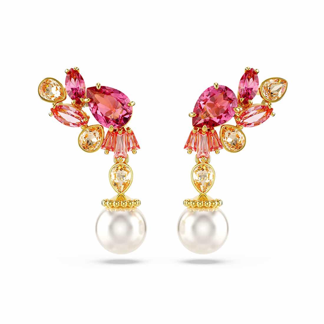 Pendientes Gema con cristales rosas - SWAROVSKI