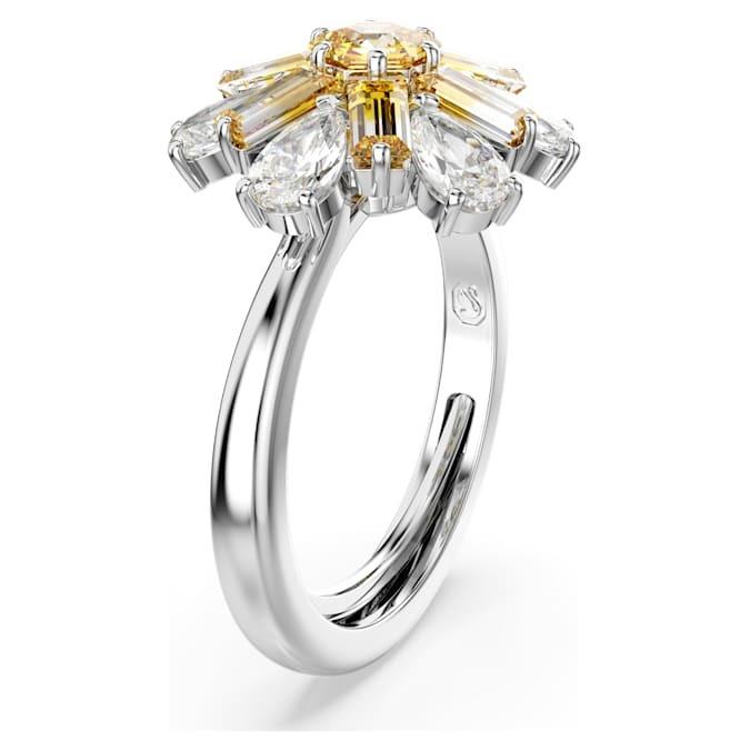 Idyllia cocktail ring with yellow crystals - SWAROVSKI