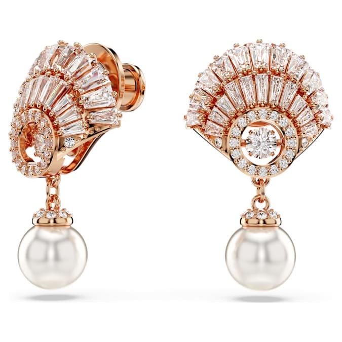 Idyllia earrings with white crystals - SWAROVSKI