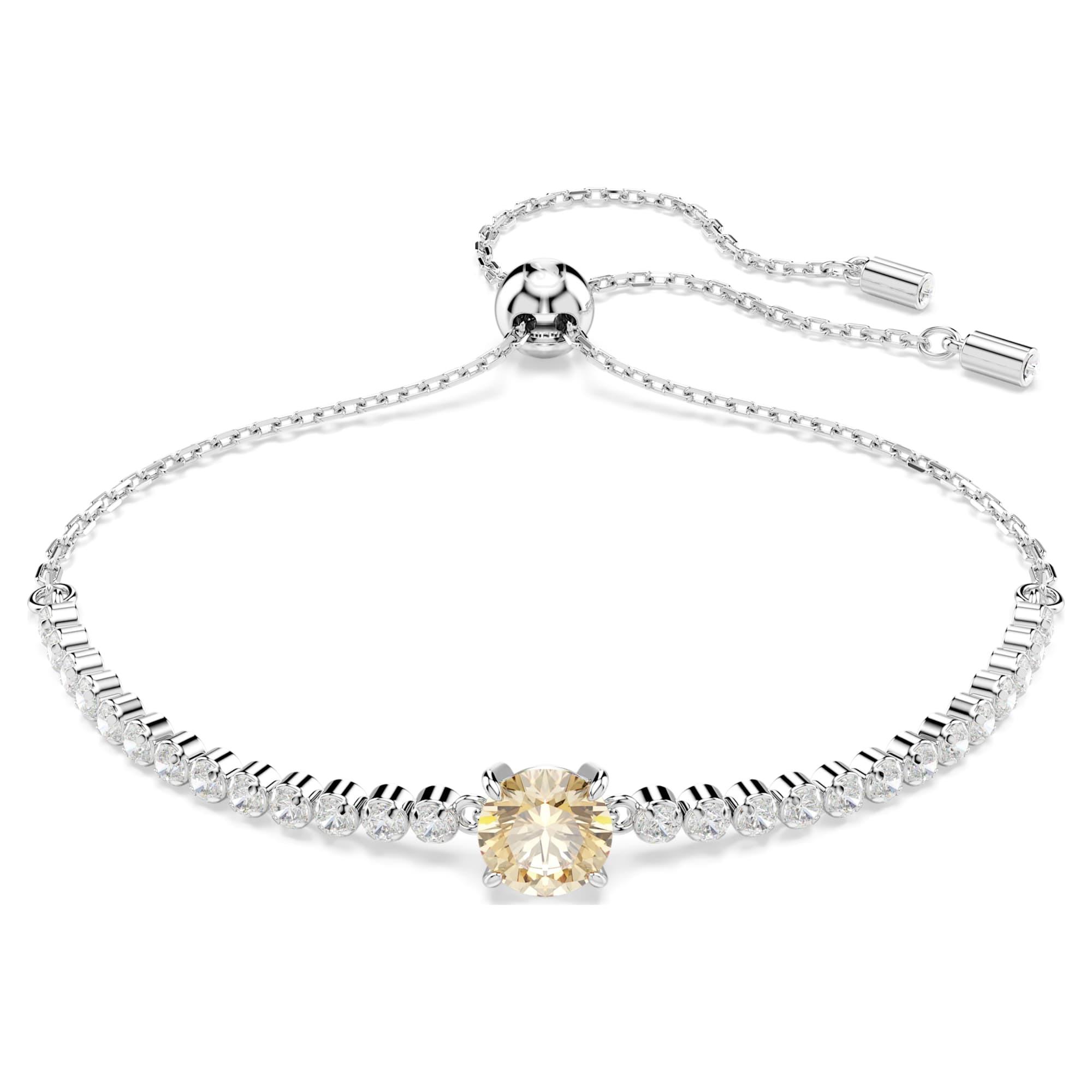 Matrix tennis bracelet with yellow zircon - SWAROVSKI