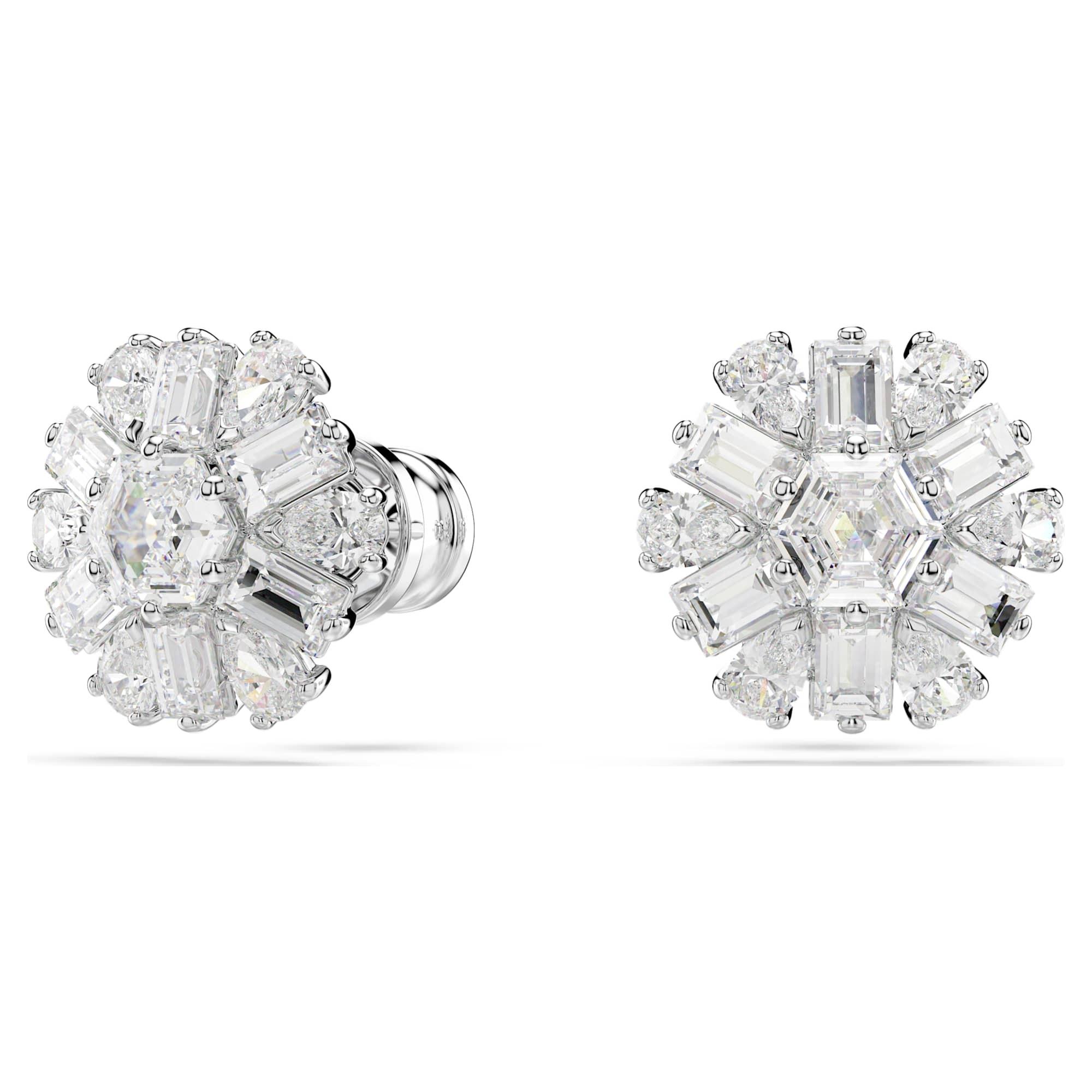 Idyllia stud earrings with white zircon - SWAROVSKI