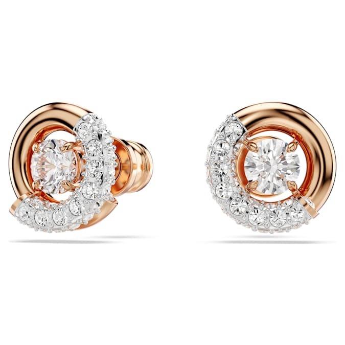 Stud earrings with white zircons - SWAROVSKI