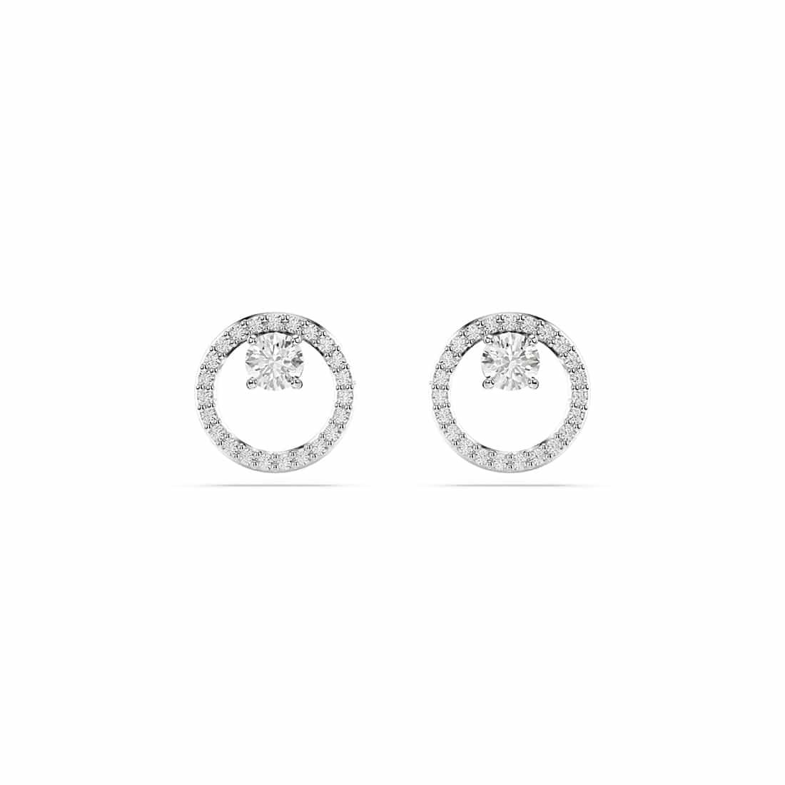 Pendientes de botón con estrella de zirconio blanco - SWAROVSKI