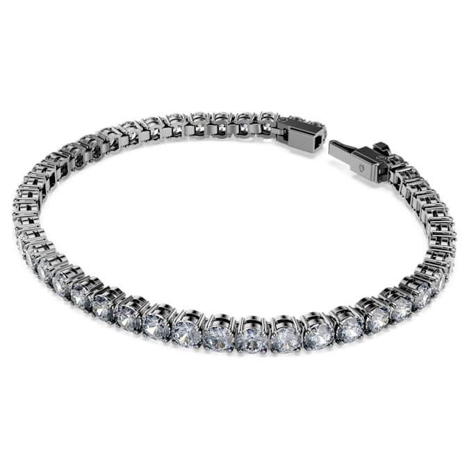 Matrix Tennis bracelet with gray zircon - SWAROVSKI