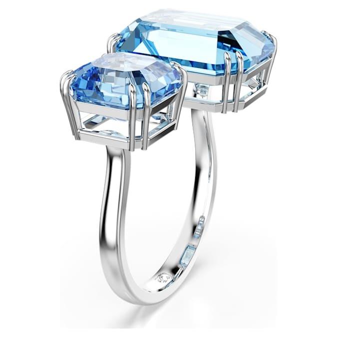 Anillo de diseño Millenia con zirconios azules - SWAROVSKI