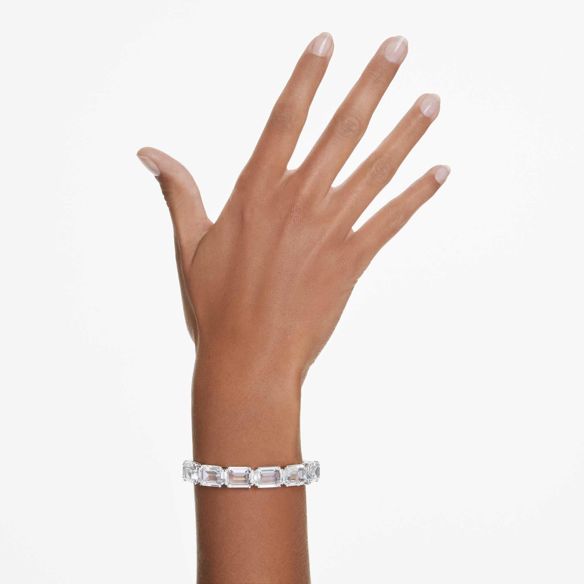 Millenia collection rigid bracelet in white - SWAROVSKI