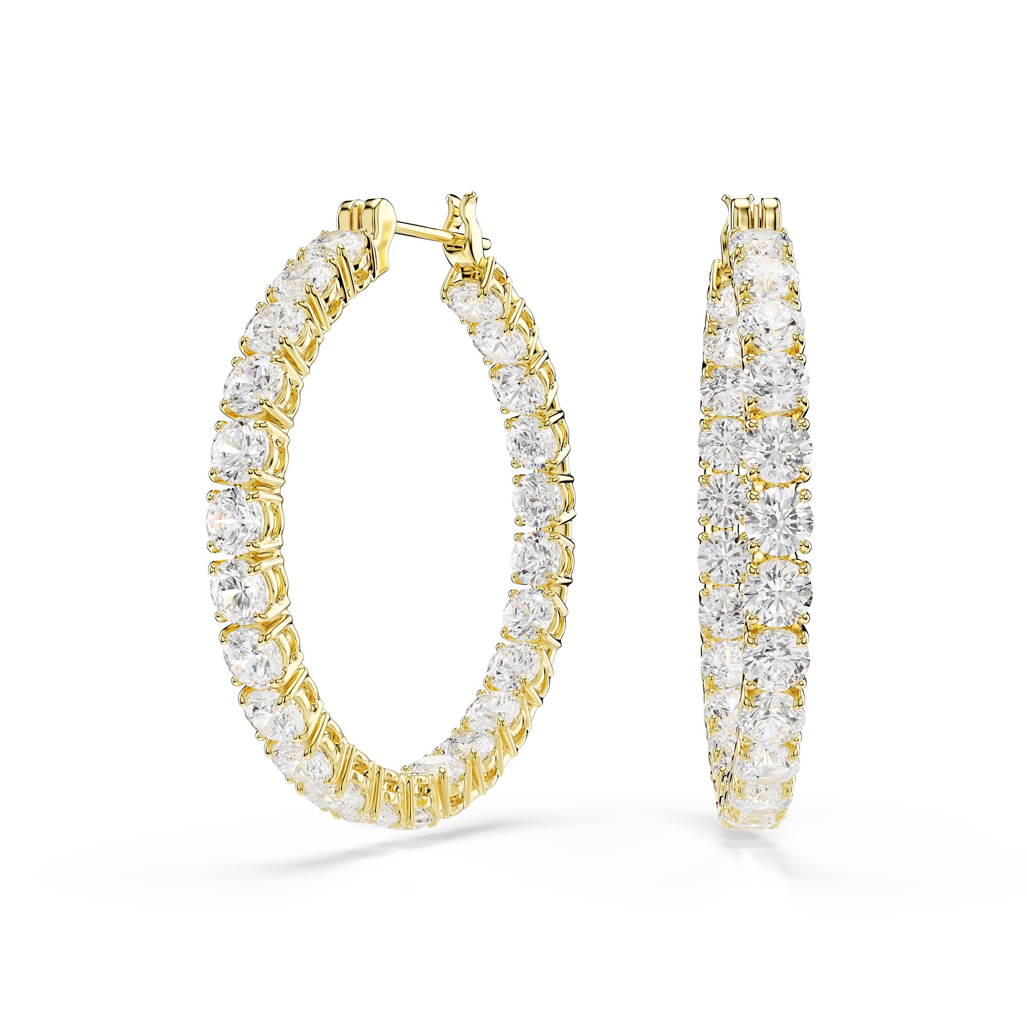 Orecchini Matrix a cerchio con cristalli round - SWAROVSKI