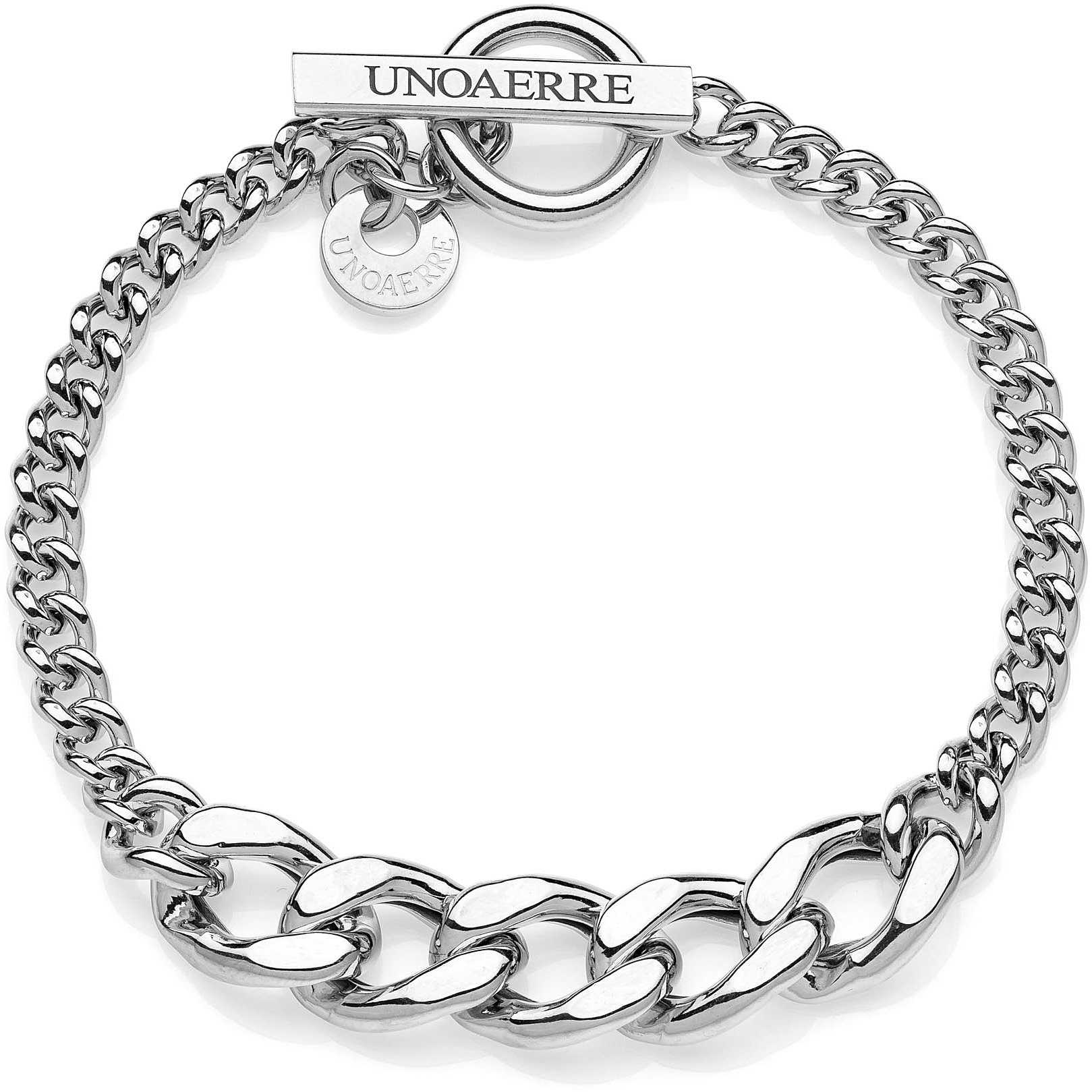 Bracciale uomo in argento con maglia grumetta ovale - UNOAERRE FASHION JEWELLERY