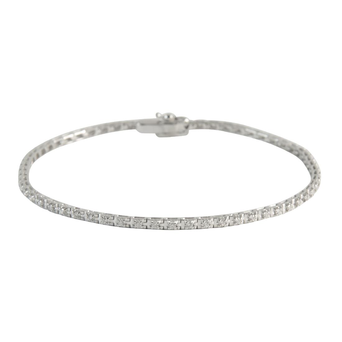 pulsera en oro blanco con diamantes ct 0.70 - ALFIERI & ST. JOHN