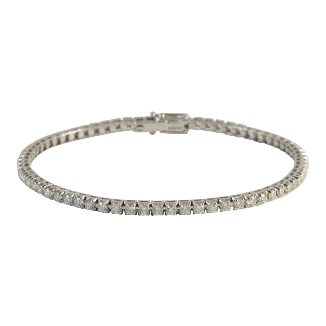 pulsera en oro blanco con diamantes ct 2.50 - ALFIERI & ST. JOHN