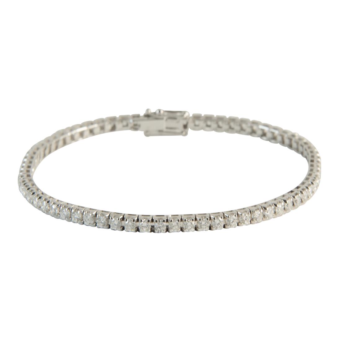 pulsera en oro blanco con diamantes ct 2.50 - ALFIERI & ST. JOHN