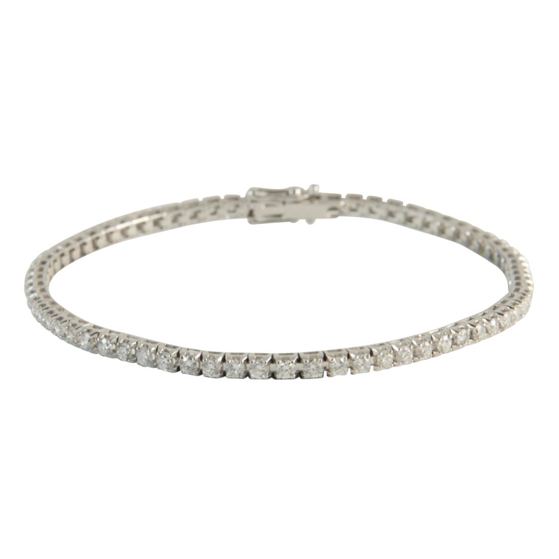 pulsera en oro blanco con diamantes ct 2.50 - ALFIERI & ST. JOHN