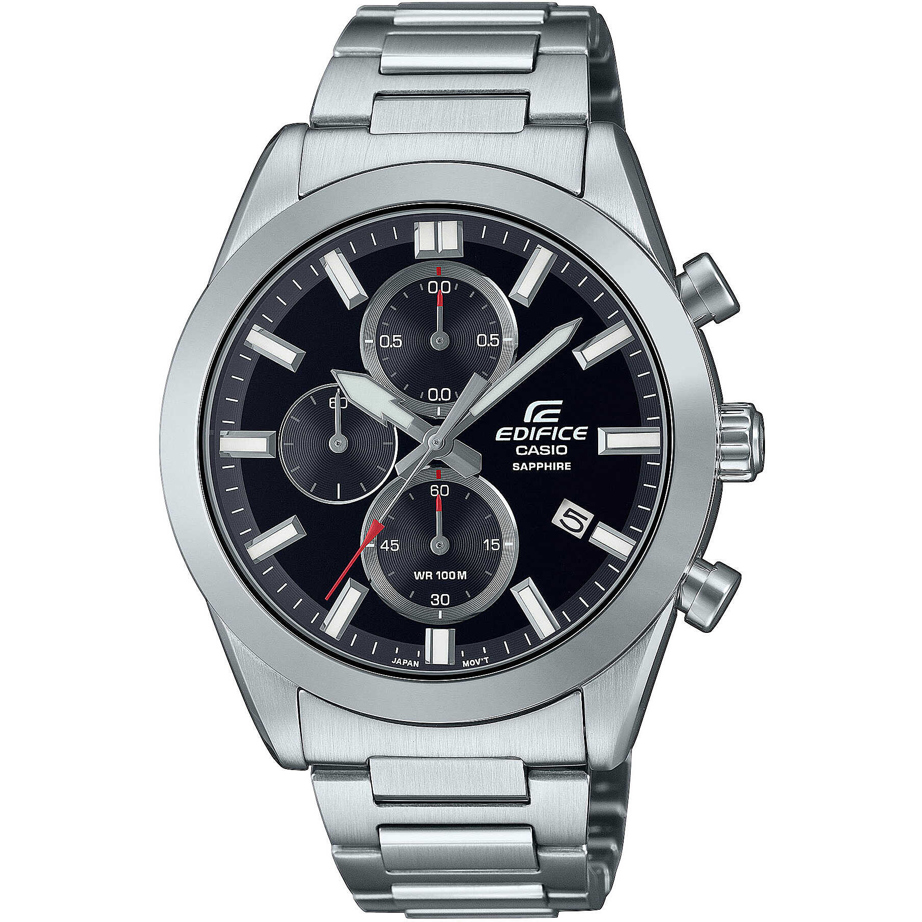 Reloj cron&oacute;grafo Edifice Classic hombre acero plateado Casio EFB-710D-1AVUEF - CASIO