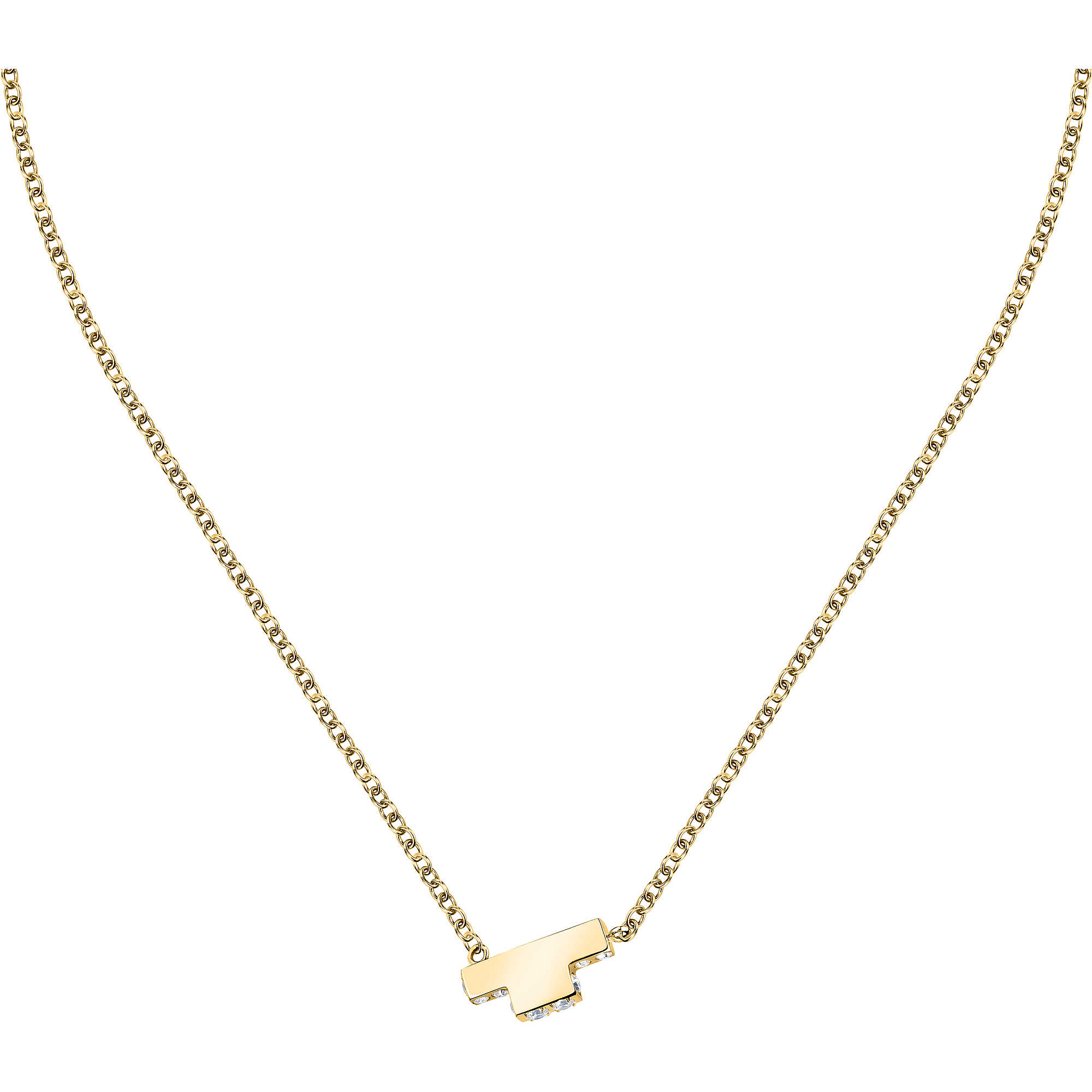 Collana corta in bronzo con maglie ovali - TRUSSARDI