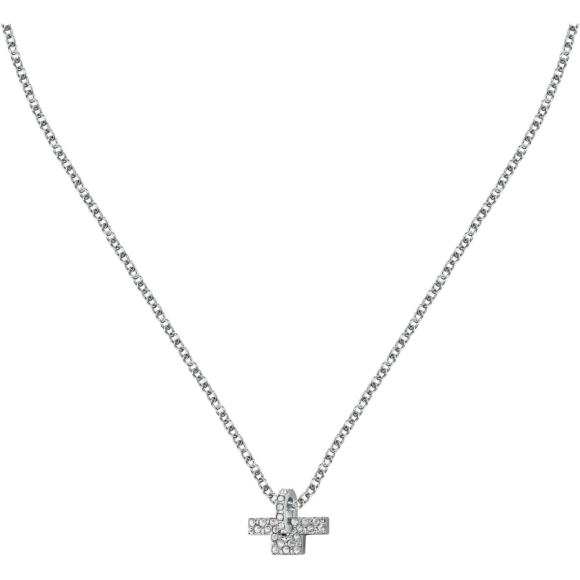 Collana uomo a catena bizantina in argento brunito - TRUSSARDI
