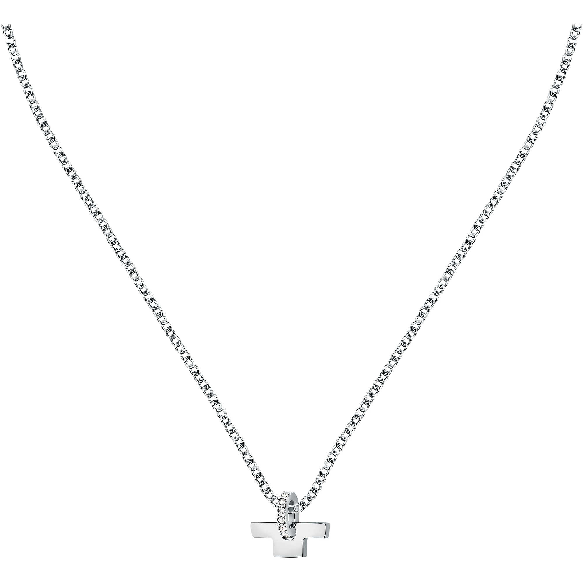 Collana in argento con pendente a forma di goccia - TRUSSARDI