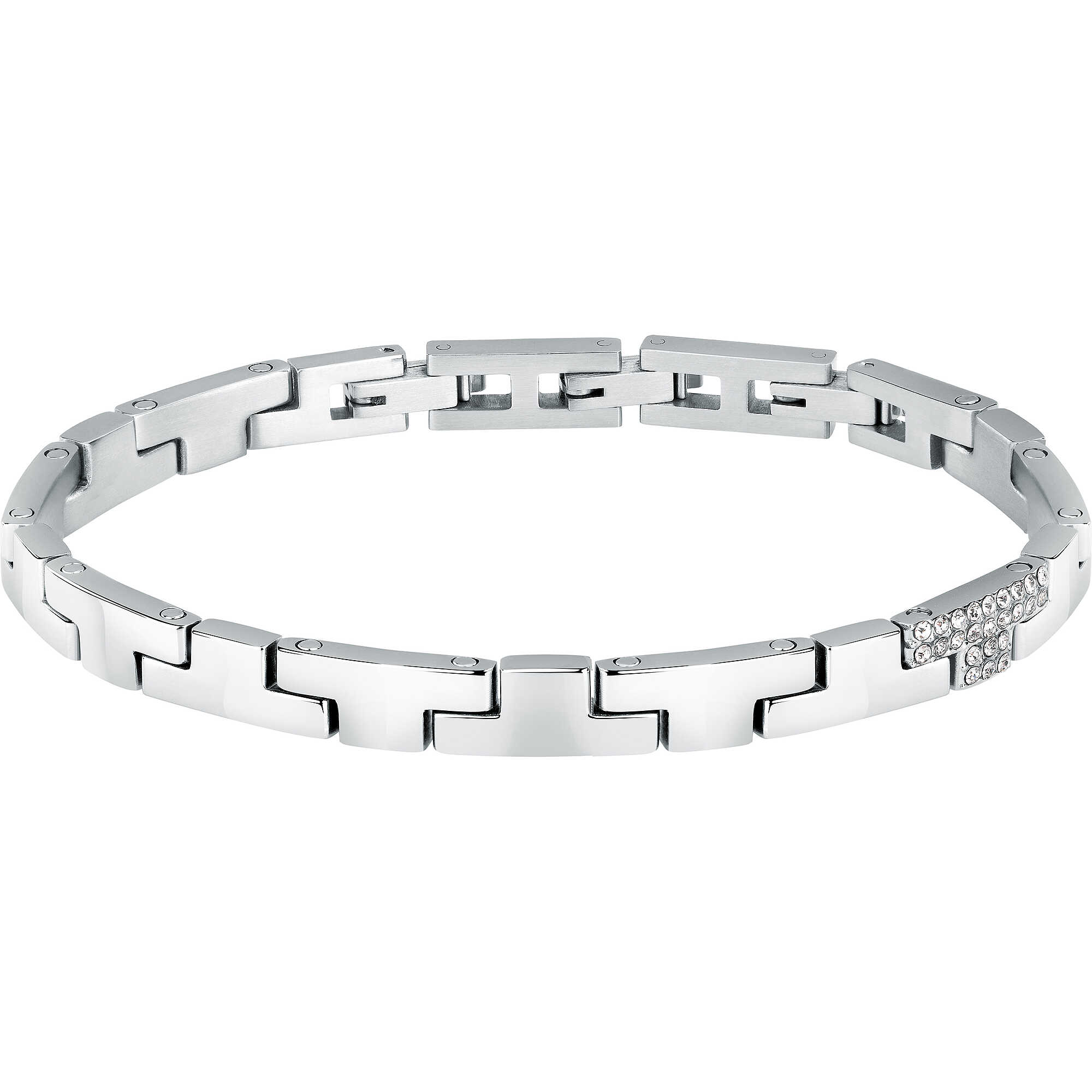 Bracciale T-Shape in acciaio con pietra - TRUSSARDI