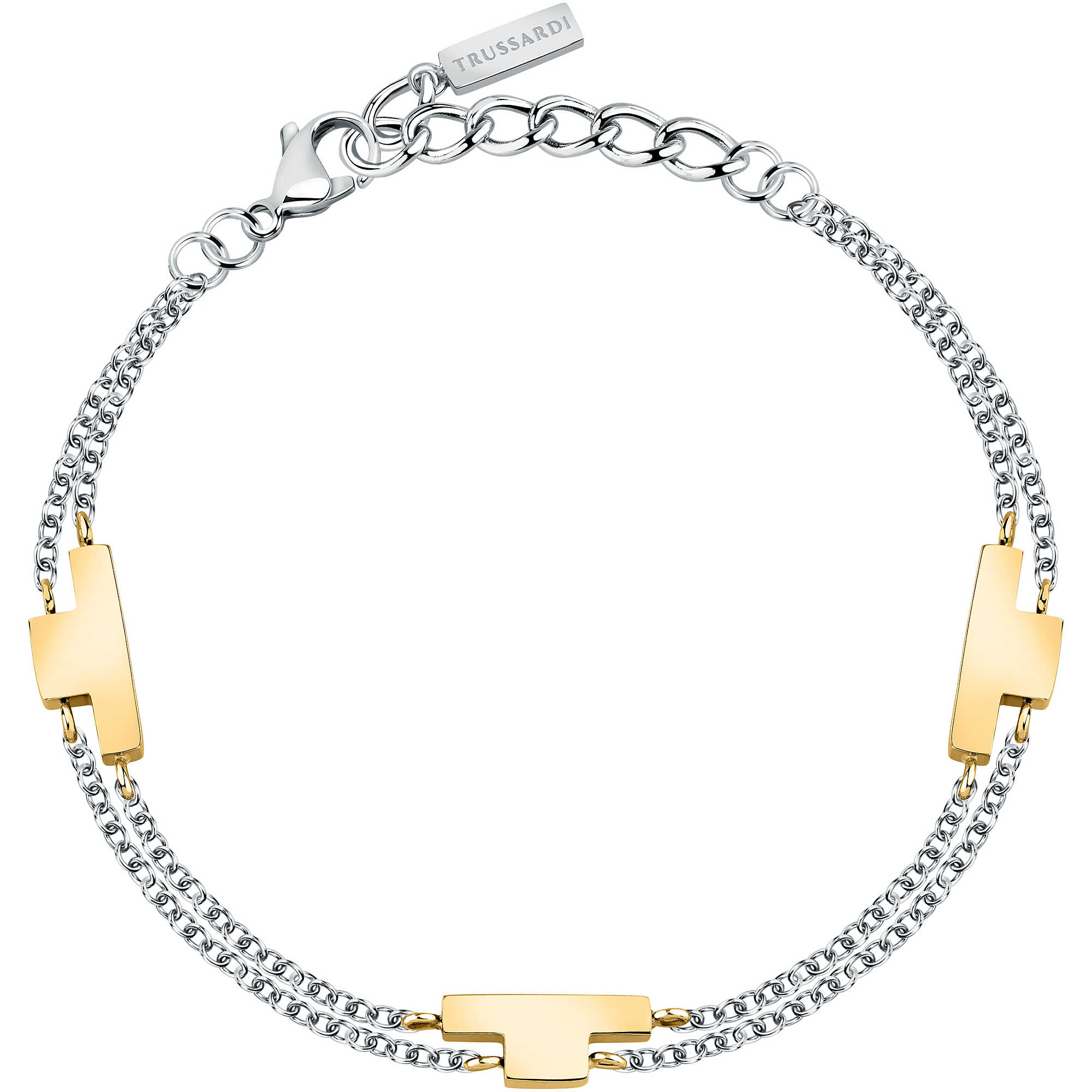 Bracciale T-Shape in acciaio con pietra - TRUSSARDI
