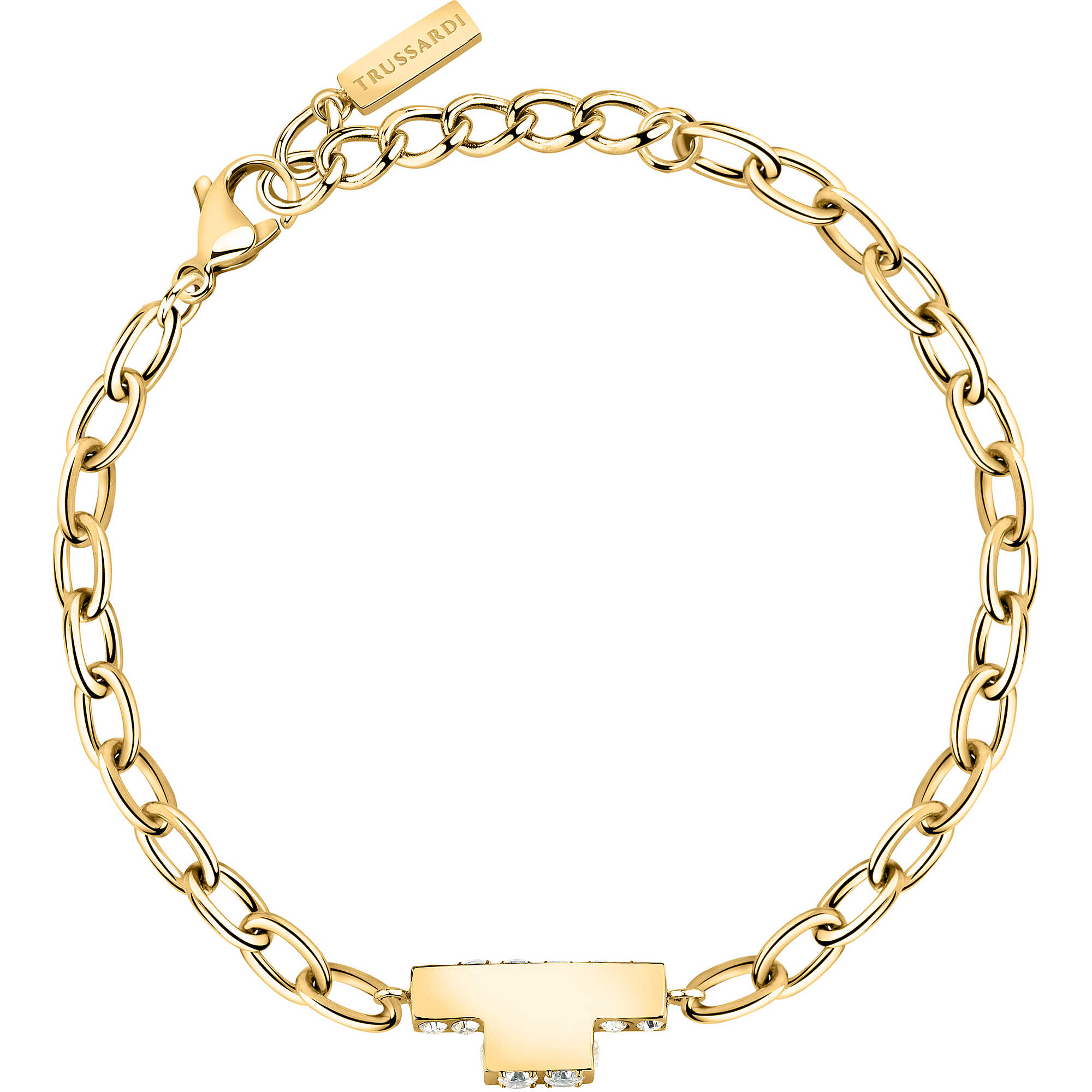 Bracciale a spirale in bronzo giallo - TRUSSARDI