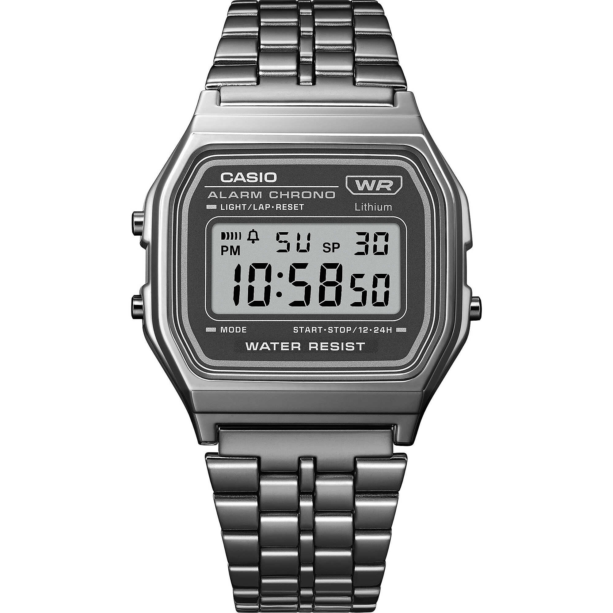 Reloj digital vintage de acero gris Casio Italia S.R.L. A158WETB-1AEF - CASIO
