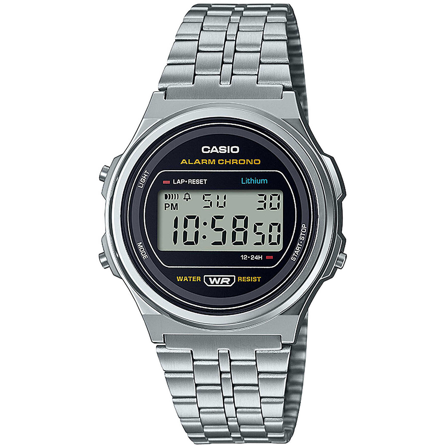 Reloj digital vintage de acero gris Casio Italia S.R.L. A171WE-1AEF - CASIO