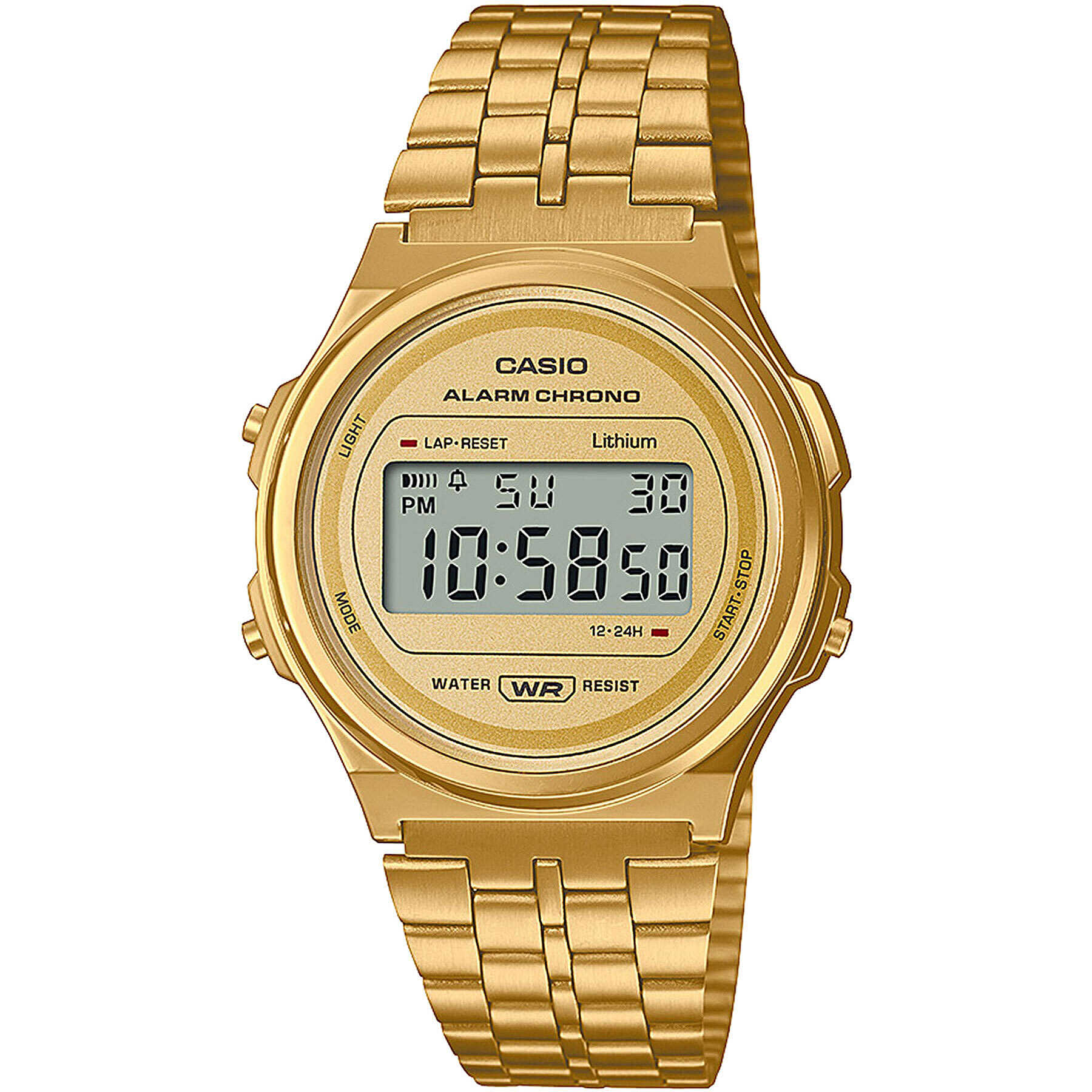 Reloj digital vintage de acero dorado Casio Italia S.R.L. A171WEG-9AEF - CASIO