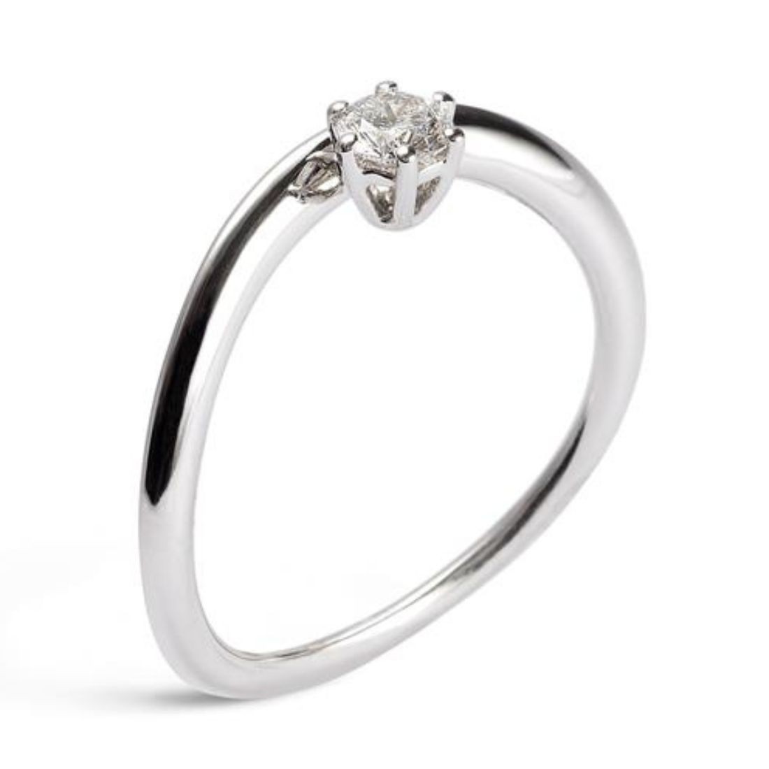 Anello solitario Infinito con diamante ct. 0,18 - ALFIERI & ST. JOHN