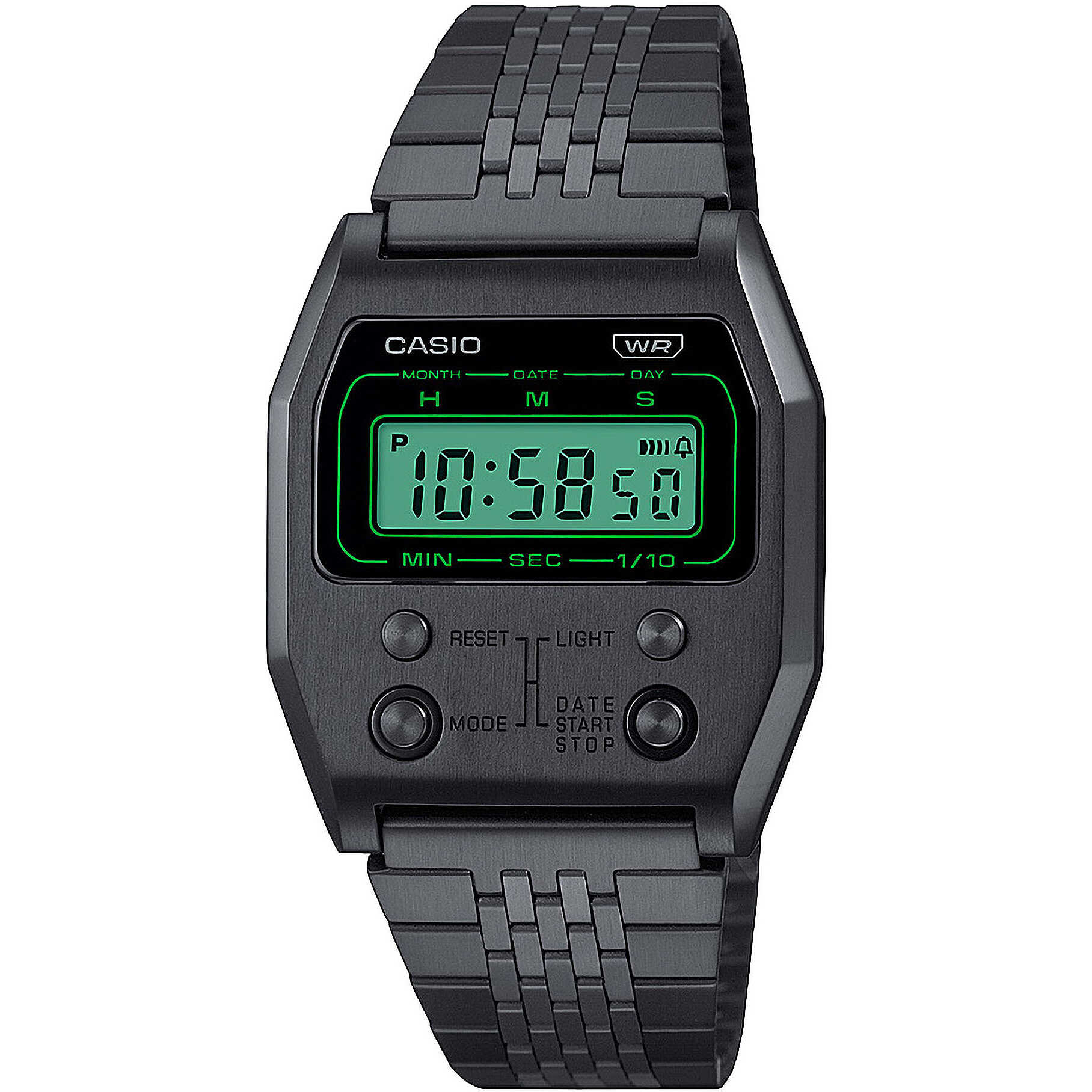 Reloj digital vintage rectangular negro 35 mm Casio Italia S.R.L. A1100B-1EF - CASIO