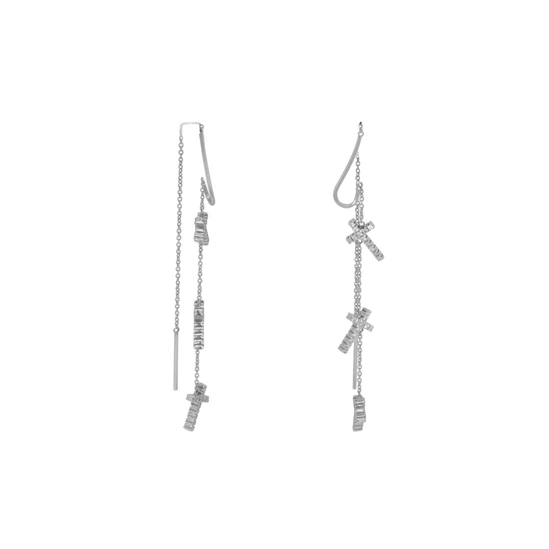 Pendientes colgantes de oro con diamantes. - ALFIERI & ST. JOHN