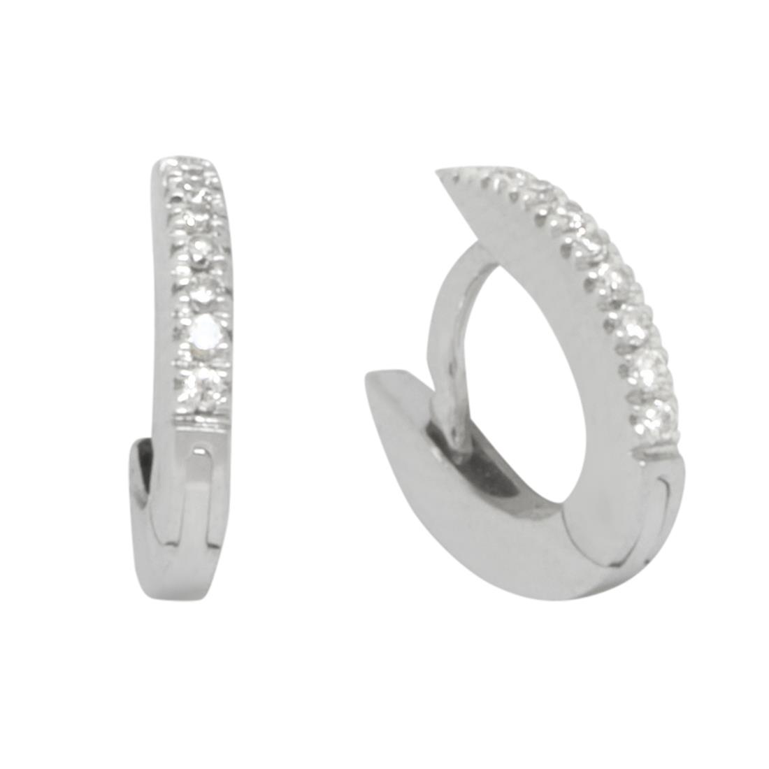 Orecchini in oro bianco con diamanti  - ORO&CO