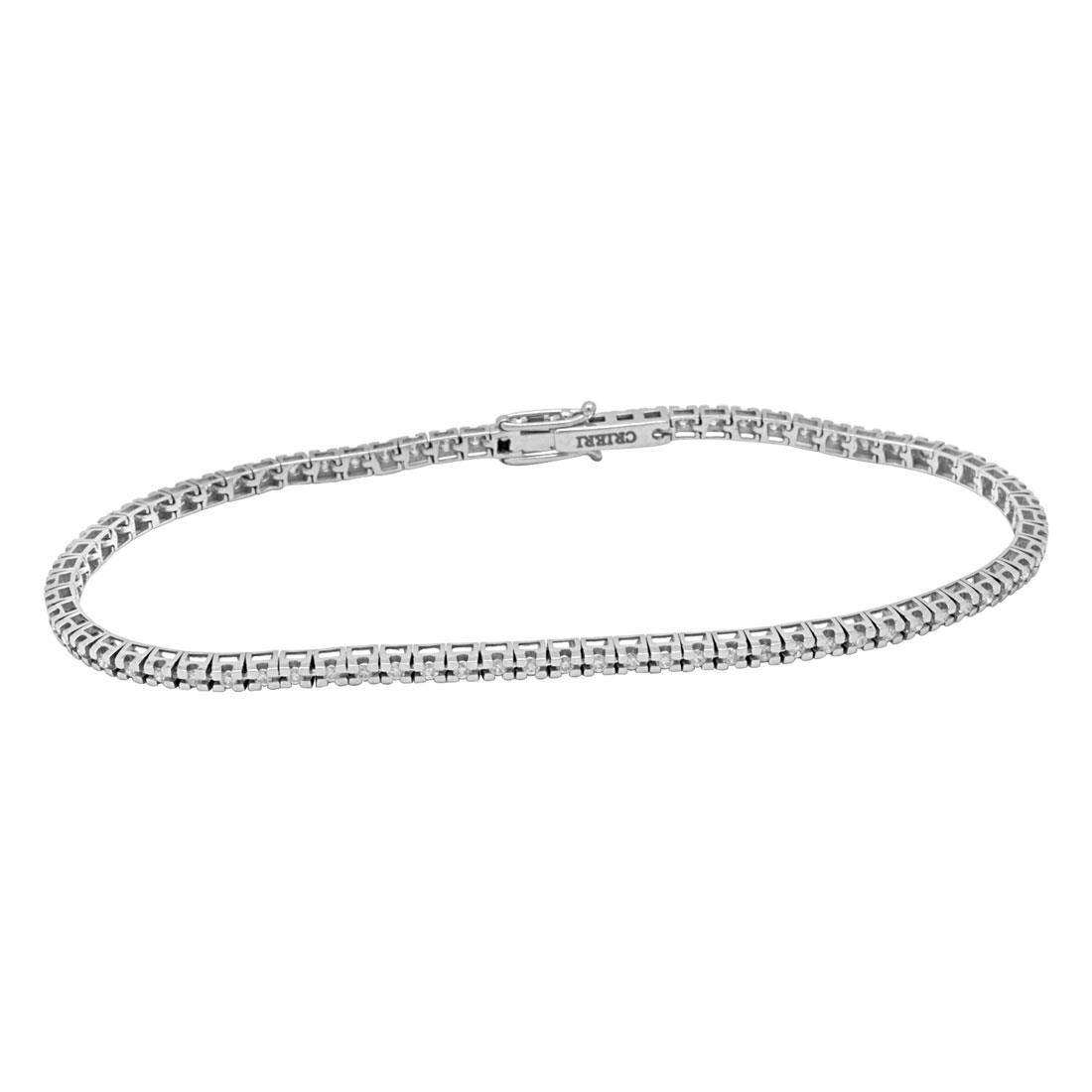 Bracciale tennis in oro bianco con diamanti 0.70 ct - ALFIERI & ST. JOHN
