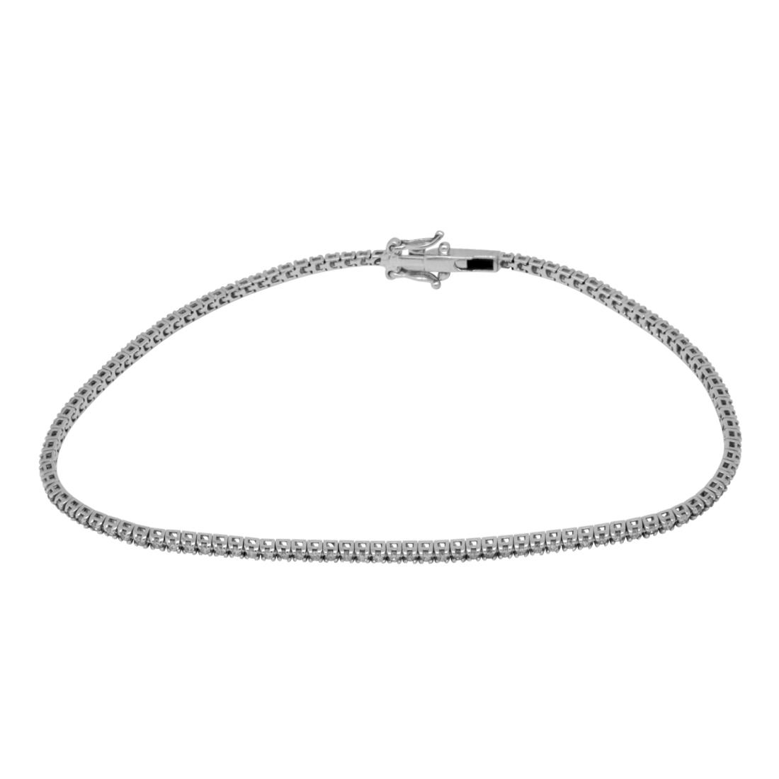 Pulsera de oro blanco con diamantes ct. 0.50 - ALFIERI & ST. JOHN