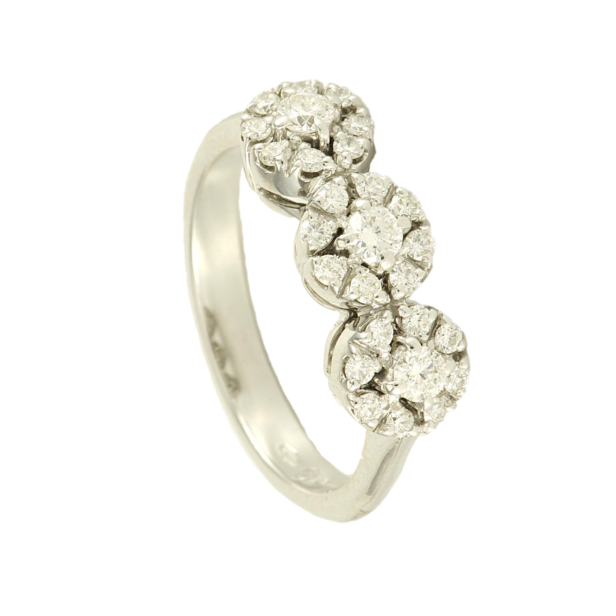 Anello Alfieri & St.John pav&eacute; di diamanti mis 12 - ALFIERI & ST. JOHN