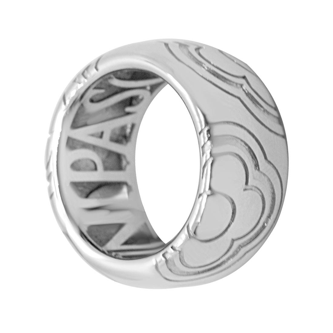 Anello in oro bianco con fiori mis 16 - PASQUALE BRUNI